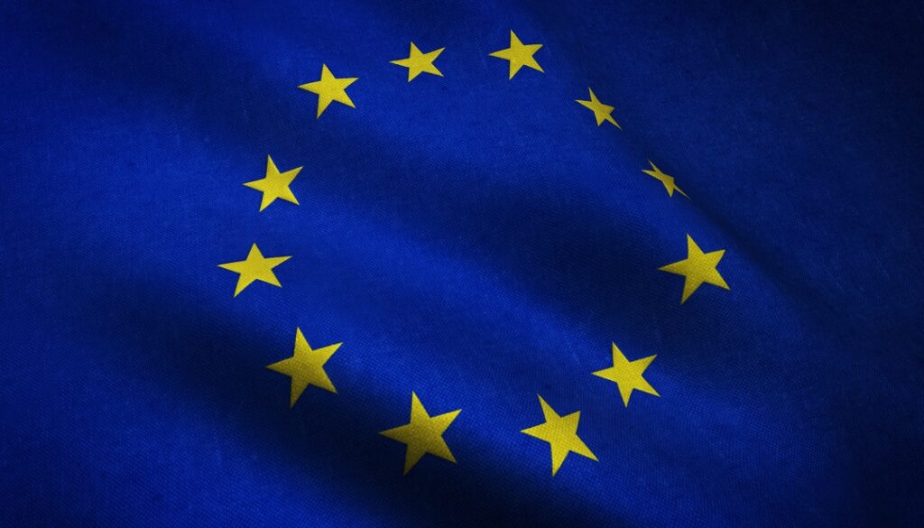 Destimed gros plan du drapeau ondulant realiste europe textures interessantes