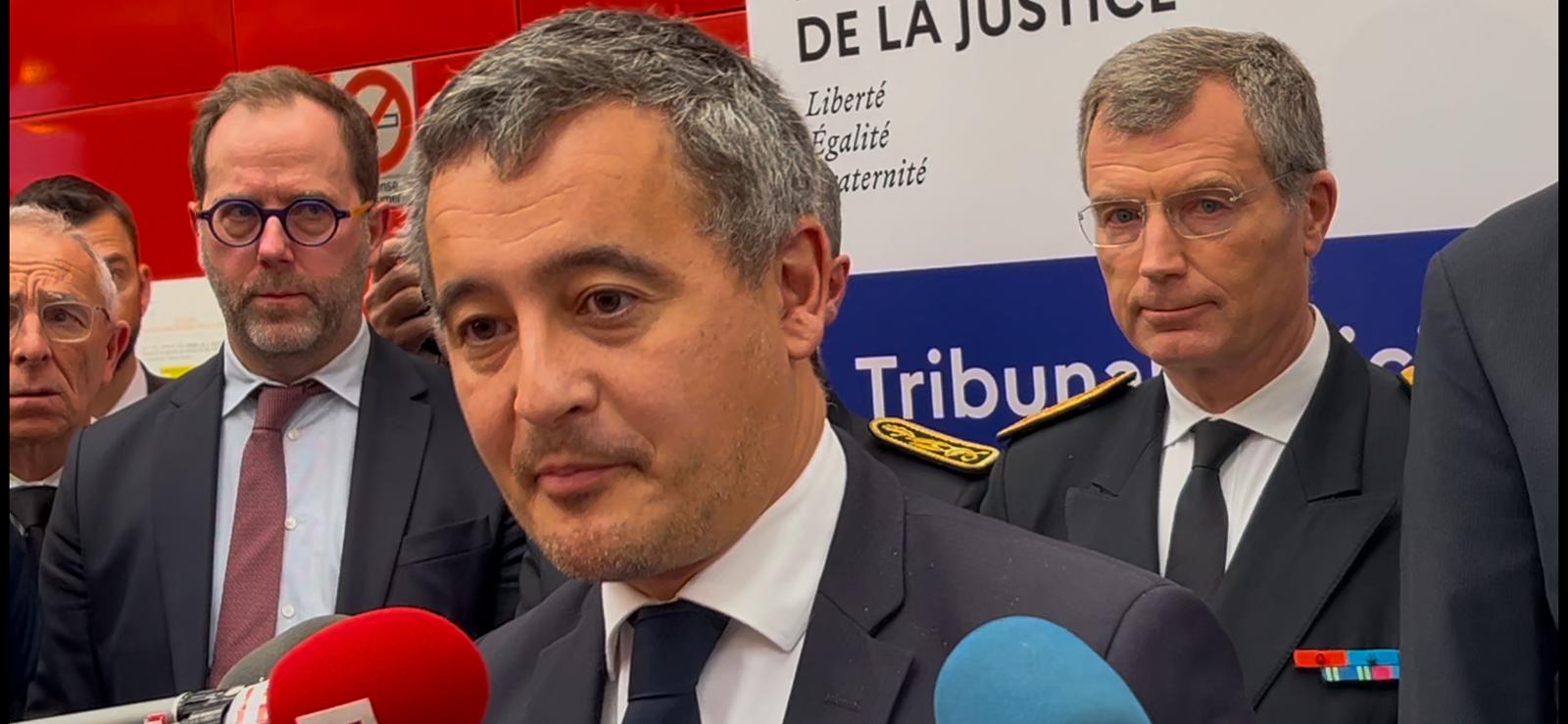 Le nouveau ministre de la Justice Gérald Darmanin était à Marseille pour rencontrer des magistrats et des personnels pénitentiaires (Photo Joël Barcy)