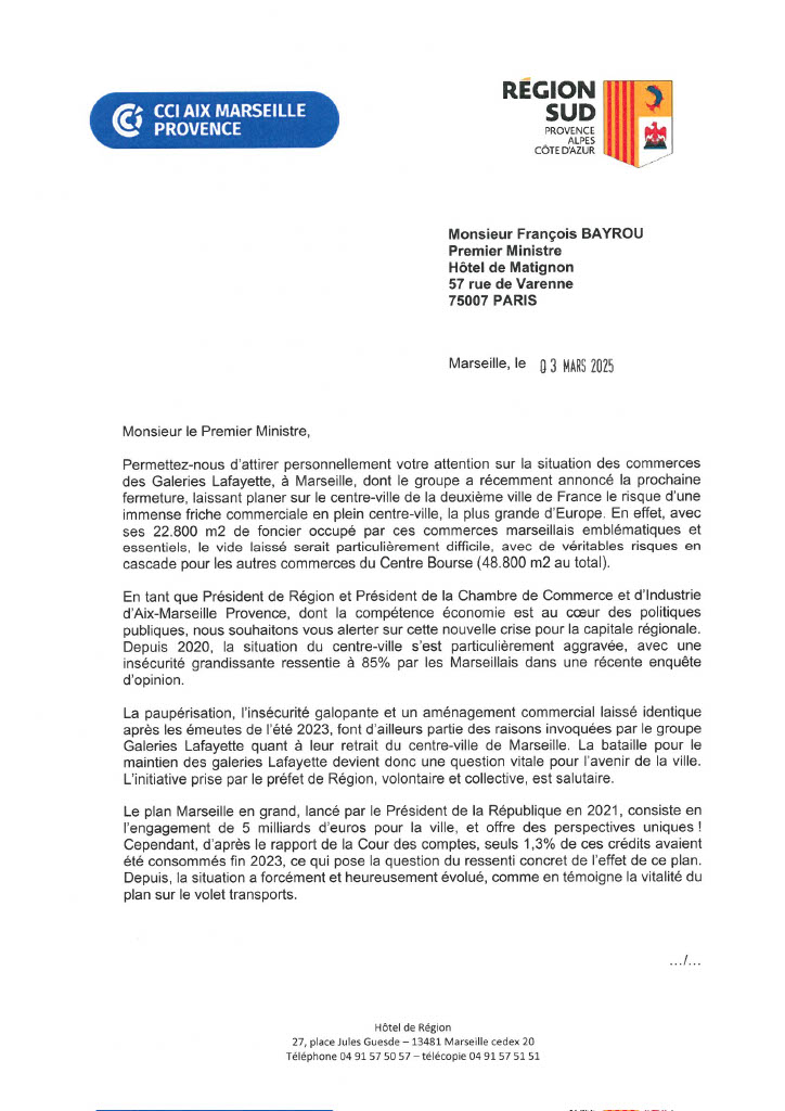 Destimed Lettre Premier ministre 1